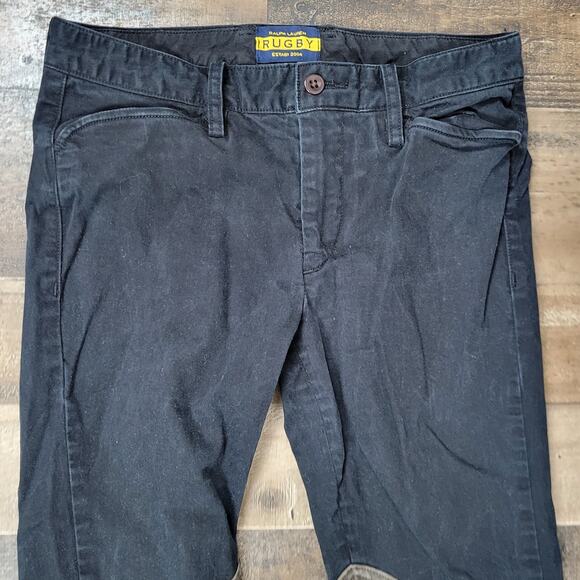 Vintage Ralph Lauren Rugby Breeches Pants Women 4‎ Equestrian Riding Patch Black - Picture 3 of 11